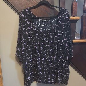Apt. 9 Women's Black and Lavender Blouse